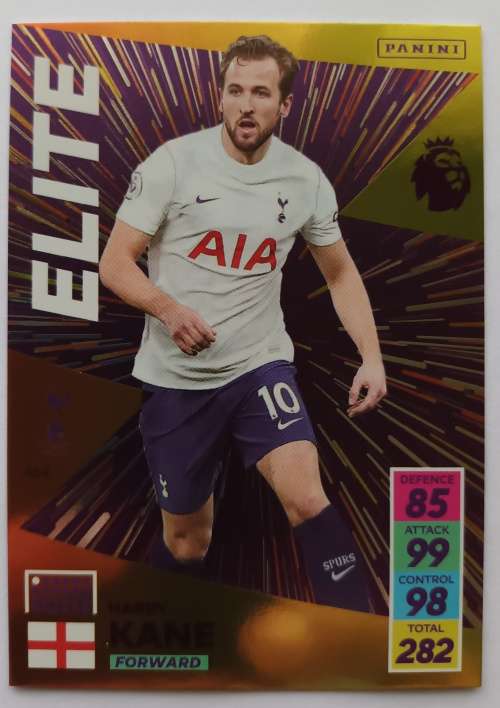 HARRY KANE - PANINI Adrenalyn EPL 2021/2022 - GOLD `ELITE` TRADING CARD 464