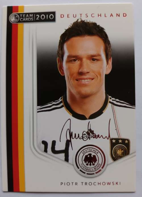 P. TROCHOWSK (Germany) - PANINI `Germany W/Cup 2010` Team card -  Printed `AUTOGRAPHED` TRADING CARD