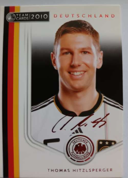 T. HITZLSPERGER(Germany) - PANINI `Germany W/Cup 2010` Team -  Printed `AUTOGRAPHED` TRADING CARD