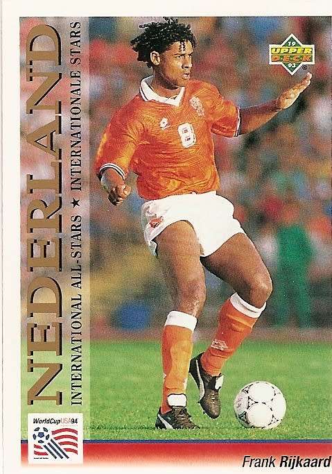 FRANK RIJKAARD (Holland) - FIFA WORLD CUP 1994 USA `UPPER DECK`  - `Inter. Star` TRADING CARD 108