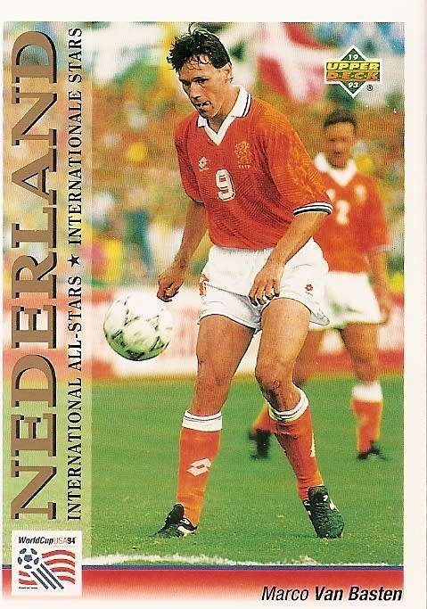 MARCO VAN BASTEN (Holland) - FIFA WORLD CUP 1994 USA `UPPER DECK`  - `Inter. Star` TRADING CARD 101