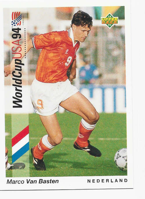 MARCO VAN BASTEN (Holland) - FIFA WORLD CUP 1994 USA `UPPER DECK`  - `BASE` TRADING CARD 36