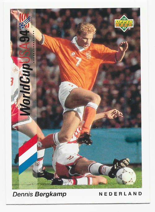 DENNIS BERGKAMP (Arsenal/Holland) - FIFA WORLD CUP 1994 USA `UPPER DECK`  - `BASE` TRADING CARD 39