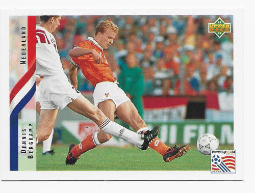 DENNIS BERGKAMP (Arsenal/Holland) - FIFA WORLD CUP 1994 USA `UPPER DECK`  - `BASE` TRADING CARD 144