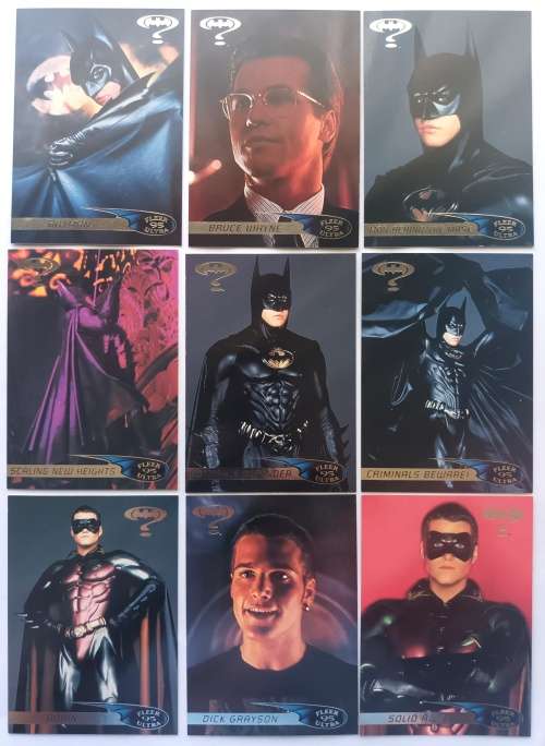 DC COMICS FLEER ULTRA 1995 - SET `BATMAN FOREVER` COLLECTION 116 of 120 TRADING CARDS