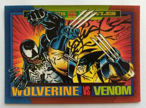 WOLVERINE vs VENOM  - MARVEL UNIVERSE 1993 - FAMOUS BATTLES TRADING CARD 164