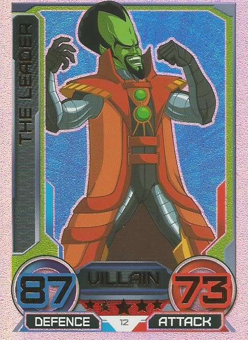 THE LEADER - `MARVEL HERO ATTAX` 2014/15 TOPPS - `HOLOGRAPHIC` TRADING CARD 12