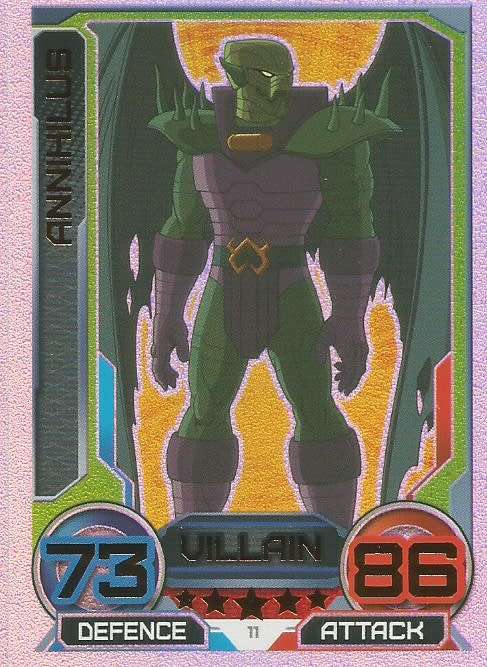 ANNIHILUS - `MARVEL HERO ATTAX` 2014/15 TOPPS - `HOLOGRAPHIC` TRADING CARD 11