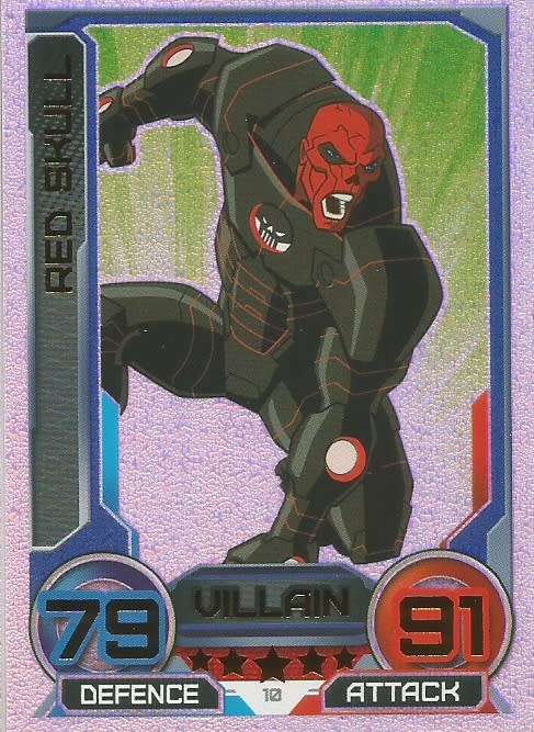 RED SKULL - `MARVEL HERO ATTAX` 2014/15 TOPPS - `HOLOGRAPHIC` TRADING CARD 10