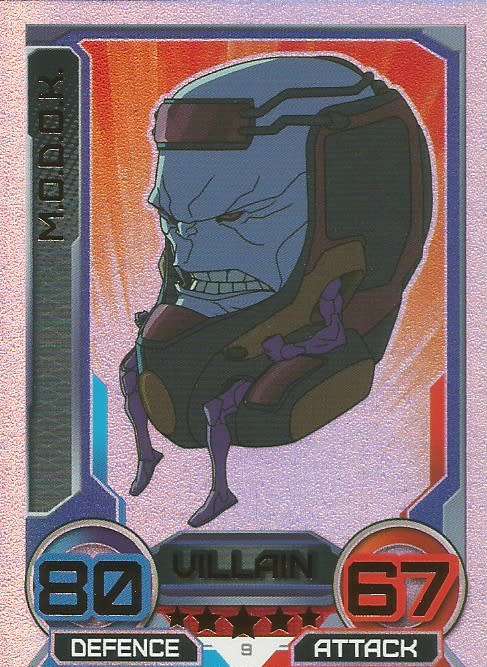 MODOK - `MARVEL HERO ATTAX` 2014/15 TOPPS - `HOLOGRAPHIC` TRADING CARD 9
