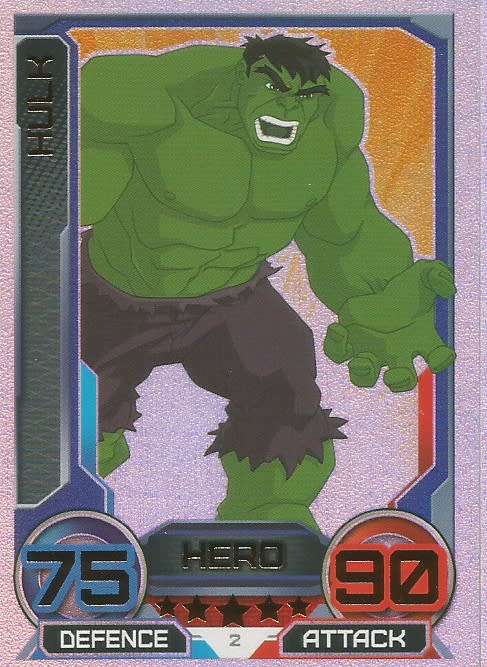 HULK - `MARVEL HERO ATTAX` 2014/15 TOPPS - `HOLOGRAPHIC` TRADING CARD 2