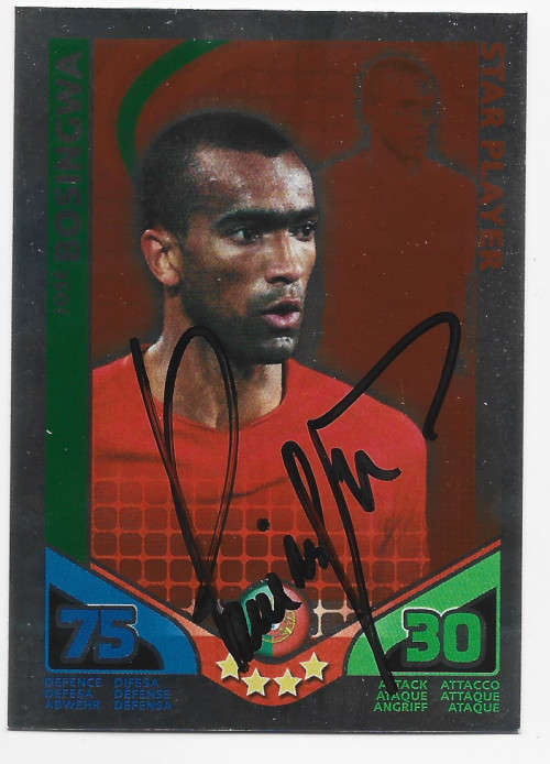 JOSE BOSINGWA (Portugal) - TOPPS  FIFA WORLD CUP 2010 - Personally `AUTOGRAPHED` TRADING CARD