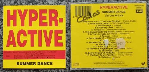CLUB MUSIC CD - `HYPER ACTIVE SUMMER DANCE 1993` - DANCE MUSIC CD in good condition