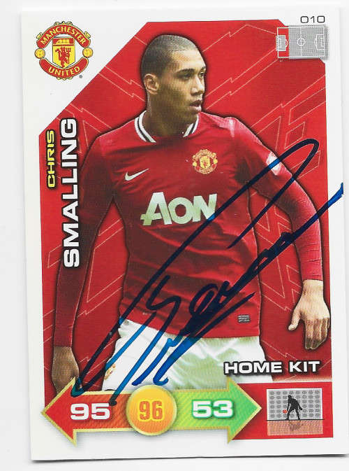 CHRIS SMALLING - PANINI `MANCHESTER UNITED 2012` COLLECTION - Personally Signed Trading Card