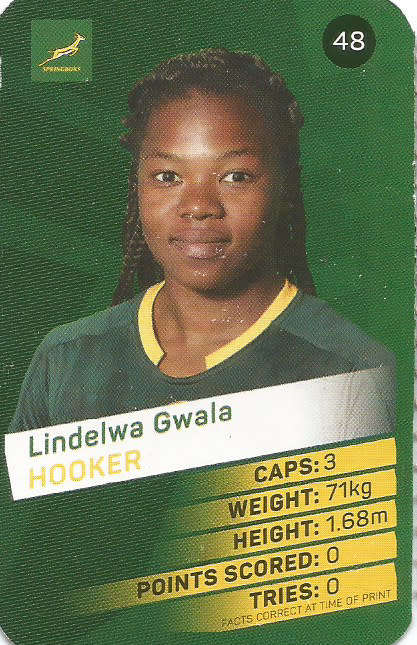 LINDELWA GWALA - 2019 RUGBY WORLD CUP CHAMPIONS - 2019 Pick and Pay RWC COLLECTION CARD 48
