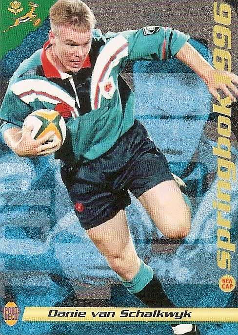 DANIE VAN SCHALKWYK (Springboks) - SPORTS DECK RUGBY COLLECTION  1996 - TRADING CARD 14
