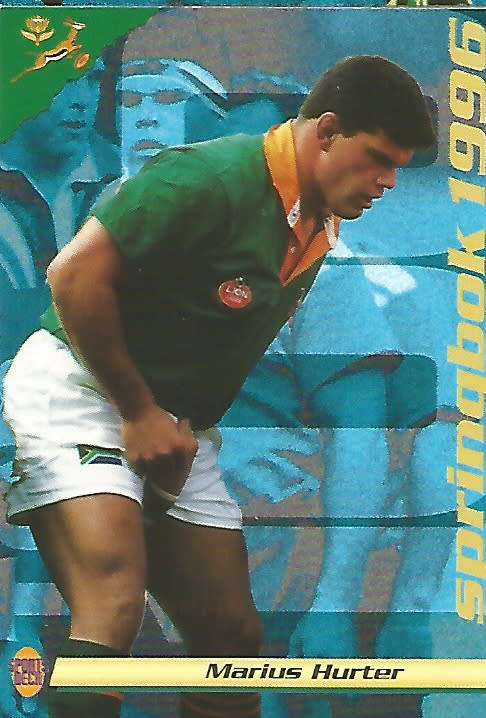 MARTINS HURTER (Springboks) - SPORTS DECK RUGBY COLLECTION  1996 - TRADING CARD 11