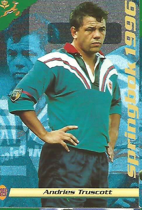 ANDRIES TRUSCOTT (Springboks) - SPORTS DECK RUGBY COLLECTION  1996 - TRADING CARD 8