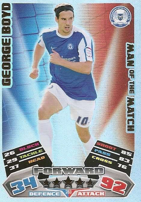GEORGE BOYD (Petersbourgh) - TOPPS `MATCH ATTAX CHAMPIONSHIPS` 2011/12 - FOIL `MAN of  MATCH` CARD