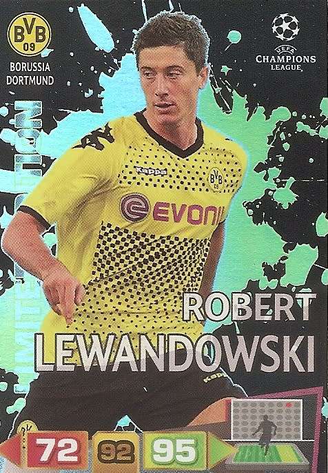 ROBERT LEWANDOWSKI - CHAMPIONS LEAGUE  2011/12 ADRENALYN XL - ROOKIE `RARE` LIMITED EDITION CARD