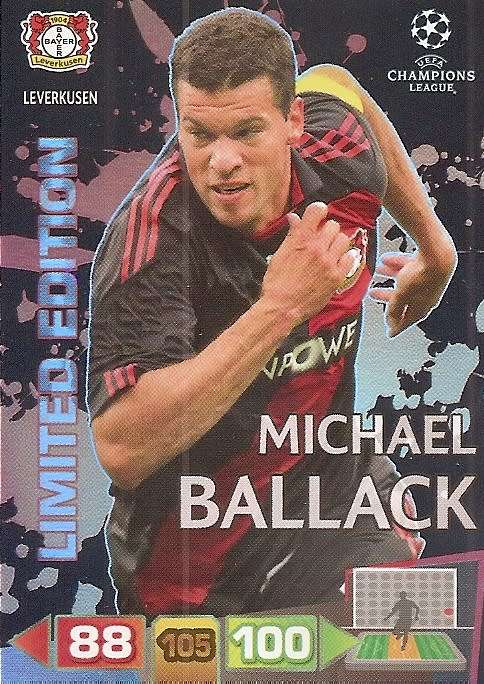 MICHAEL BALLACK - CHAMPIONS LEAGUE  2011/12 ADRENALYN XL - `RARE` LIMITED EDITION CARD