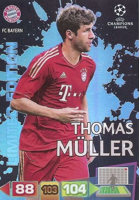 THOMAS MULLER - CHAMPIONS LEAGUE  2011/12 ADRENALYN XL -  `RARE` LIMITED EDITION CARD