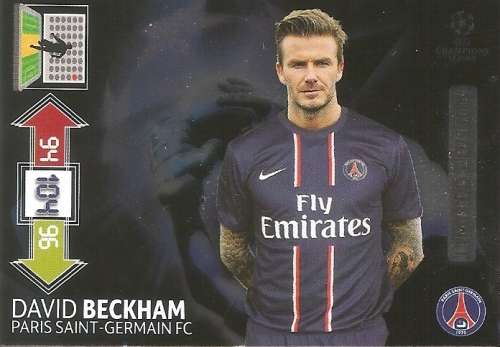 DAVID BECKHAM - PANINI CHAMPIONS LEAGUE ADRENALYN XL 2012/2013 - `RARE` `LIMITED EDITION` CARD