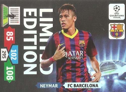 NEYMAR Jr - PANINI CHAMPIONS LEAGUE 2013/14 - `LIMITED EDITION` TRADING CARD