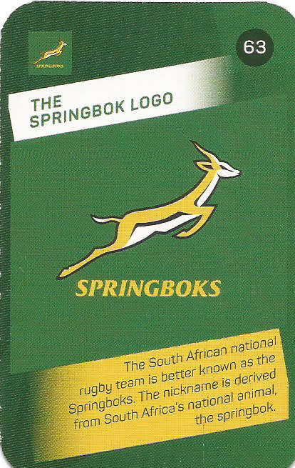 SPRINGBOK LOGO -  2019 Pick n Pay Rugby World Cup  COLLECTION CARD 63