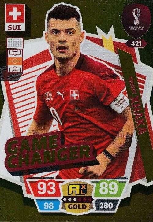 GRANIT XHAKA - PANINI `FIFA WORLD CUP 2022` QATAR - RARE `GAME CHANGER` TRADING CARD 421