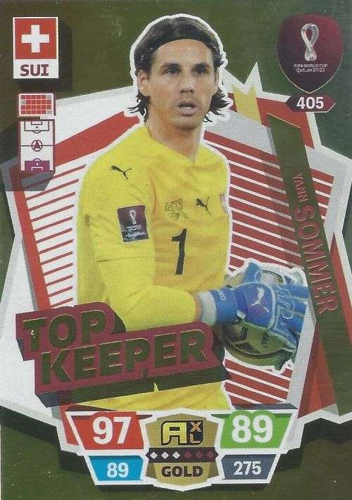YANN SOMMER - PANINI `FIFA WORLD CUP 2022` QATAR - RARE `TOP KEEPER` TRADING CARD 405