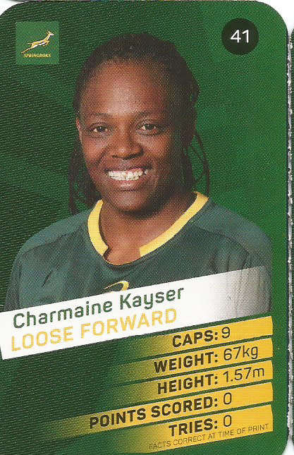 CHARMAINE KAYSER -  2019 Pick n Pay Rugby World Cup  COLLECTION CARD 41
