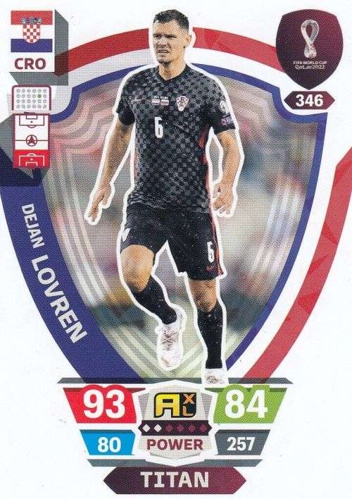 DEJAN LOVREN - PANINI `FIFA WORLD CUP 2022` QATAR - `TITAN` TRADING CARD 346