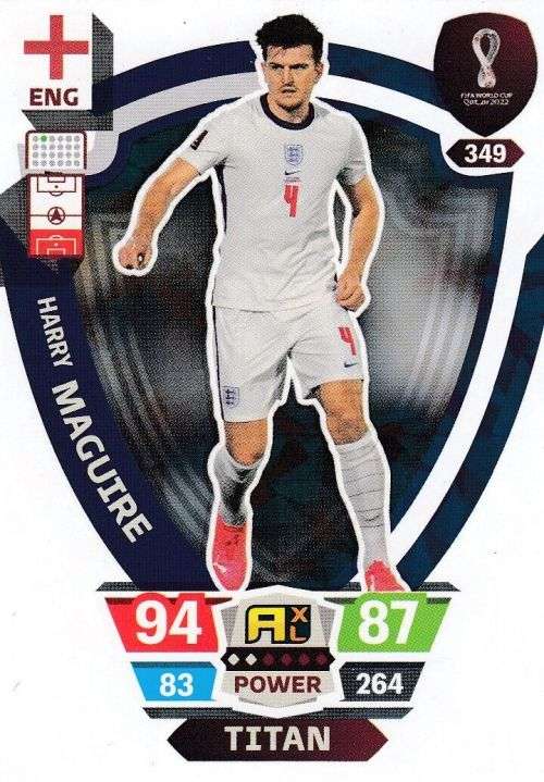 HARRY MAGUIRE - PANINI `FIFA WORLD CUP 2022` QATAR - `TITAN` TRADING CARD 349