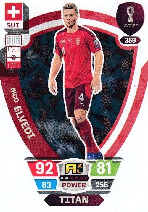 NICO ELVEDI - PANINI `FIFA WORLD CUP 2022` QATAR - `TITAN` TRADING CARD 359