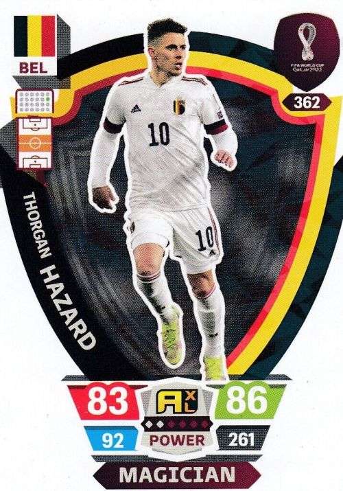 THORGEN HAZARD - PANINI `FIFA WORLD CUP 2022` QATAR - `MAGICIAN` TRADING CARD 362