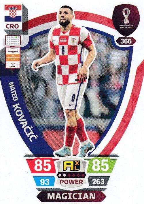 MATEO KOVACIC - PANINI `FIFA WORLD CUP 2022` QATAR - `MAGICIAN` TRADING CARD 366