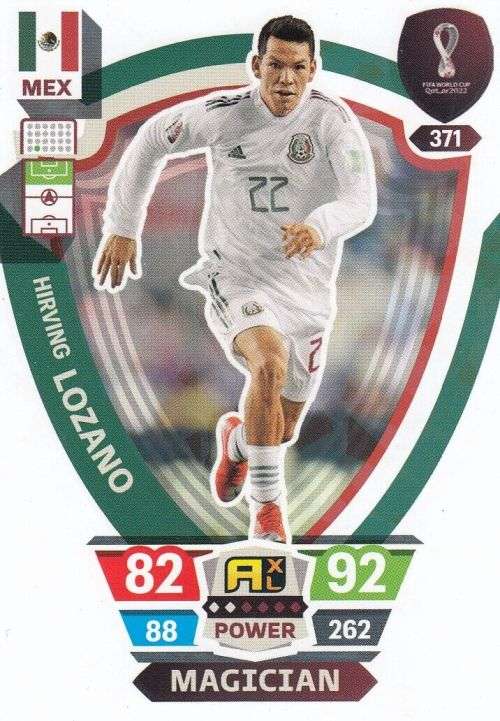 HIRVING LOZANO - PANINI `FIFA WORLD CUP 2022` QATAR - `MAGICIAN` TRADING CARD 371