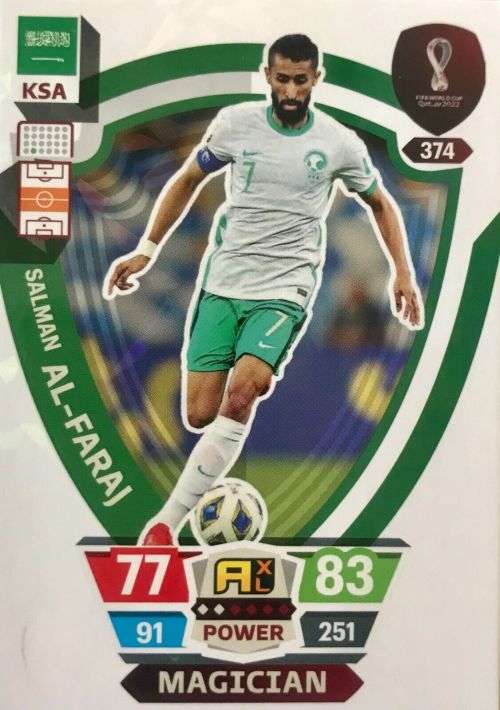 SALMAN AL FARAJ - PANINI `FIFA WORLD CUP 2022` QATAR - `MAGICIAN` TRADING CARD 374