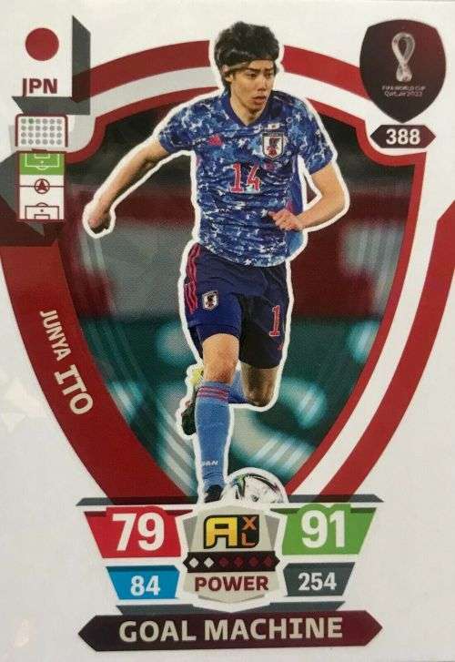 JUNYA ITO - PANINI `FIFA WORLD CUP 2022` QATAR - `GOAL MACHINE` TRADING CARD 388
