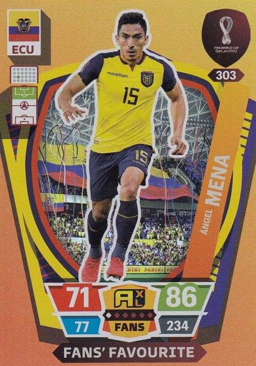 ANGEL MENA - PANINI `FIFA WORLD CUP 2022` QATAR - `FANS FAVOURITE` TRADING CARD 303