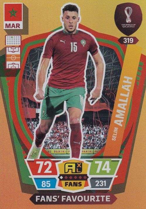 SELIM AMALLAH - PANINI `FIFA WORLD CUP 2022` QATAR - `FANS FAVOURITE` TRADING CARD 319