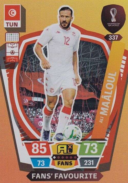ALI MAALOUL - PANINI `FIFA WORLD CUP 2022` QATAR - `FANS FAVOURITE` TRADING CARD 337