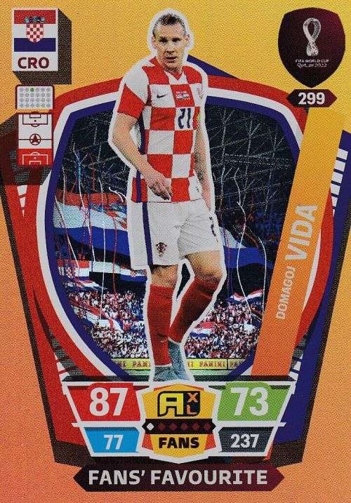 D. VIDA - PANINI `FIFA WORLD CUP 2022` QATAR - FOIL `FANS FAVOURITE` TRADING CARD 299