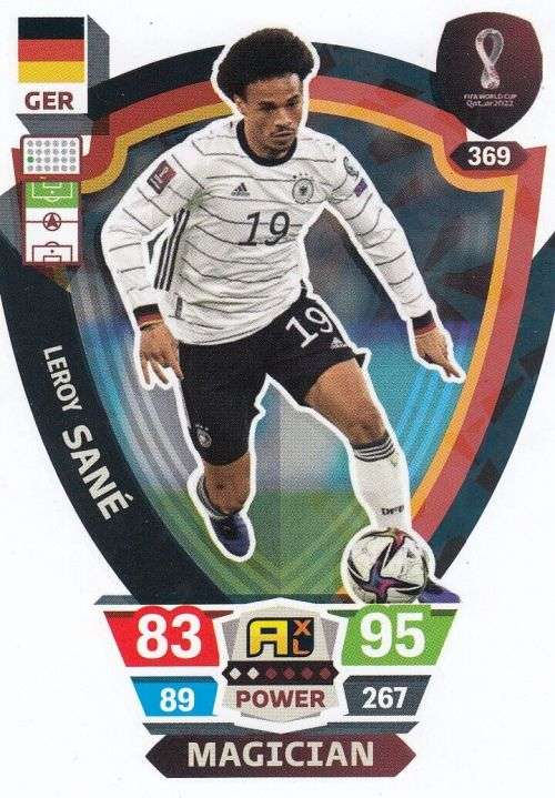 LEROY SANE - PANINI `FIFA WORLD CUP 2022` QATAR - `MAGICIAN` TRADING CARD 369
