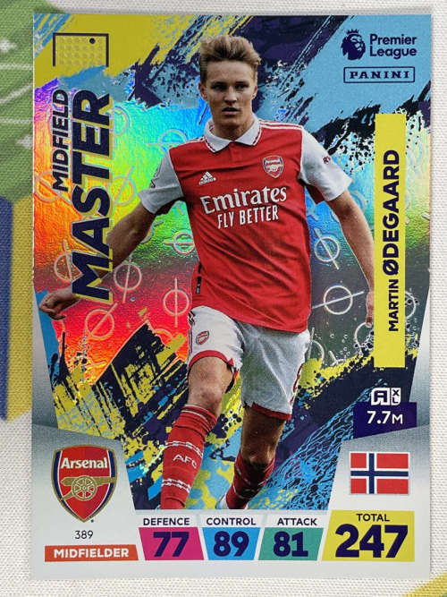 MARTIN ODEGAA - PANINI  English Premier League 2022/23 - `MID. MASTER` TRADING CARD 389