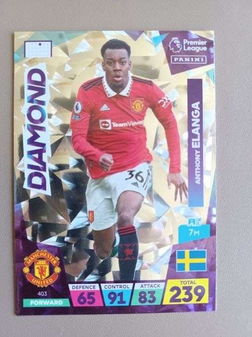 ANTHONY ELANGA - PANINI  English Premier League 2022/23 - `DIAMOND` TRADING CARD 403
