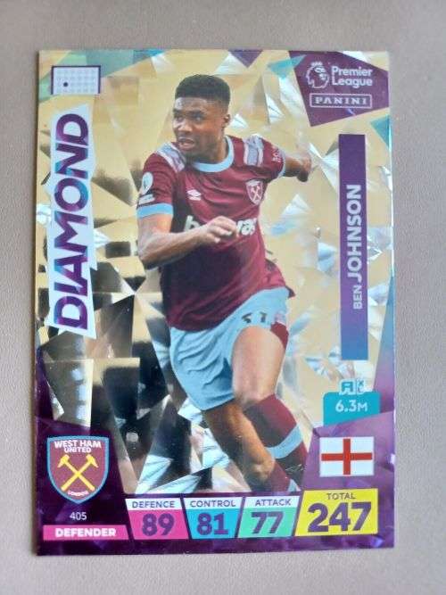 BEN JOHNSON - PANINI  English Premier League 2022/23 - `DIAMOND` TRADING CARD 405