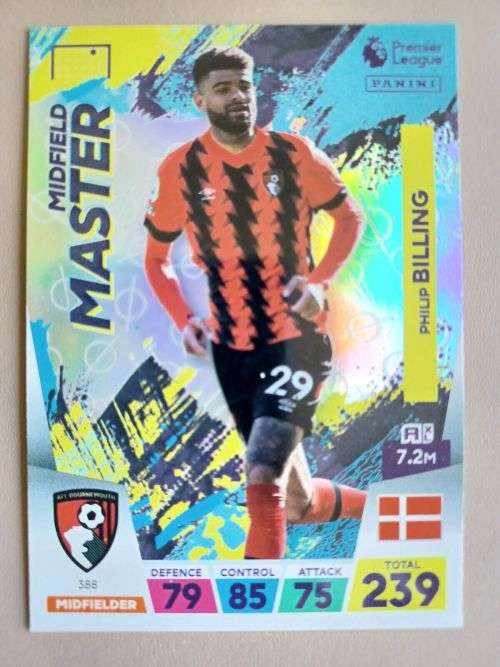 P. BILLING - PANINI  English Premier League 2022/23 - `MID. MASTER` TRADING CARD 388