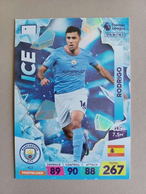 RODRIGO - PANINI  English Premier League 2022/23 - `BLUE ICE` TRADING CARD 413